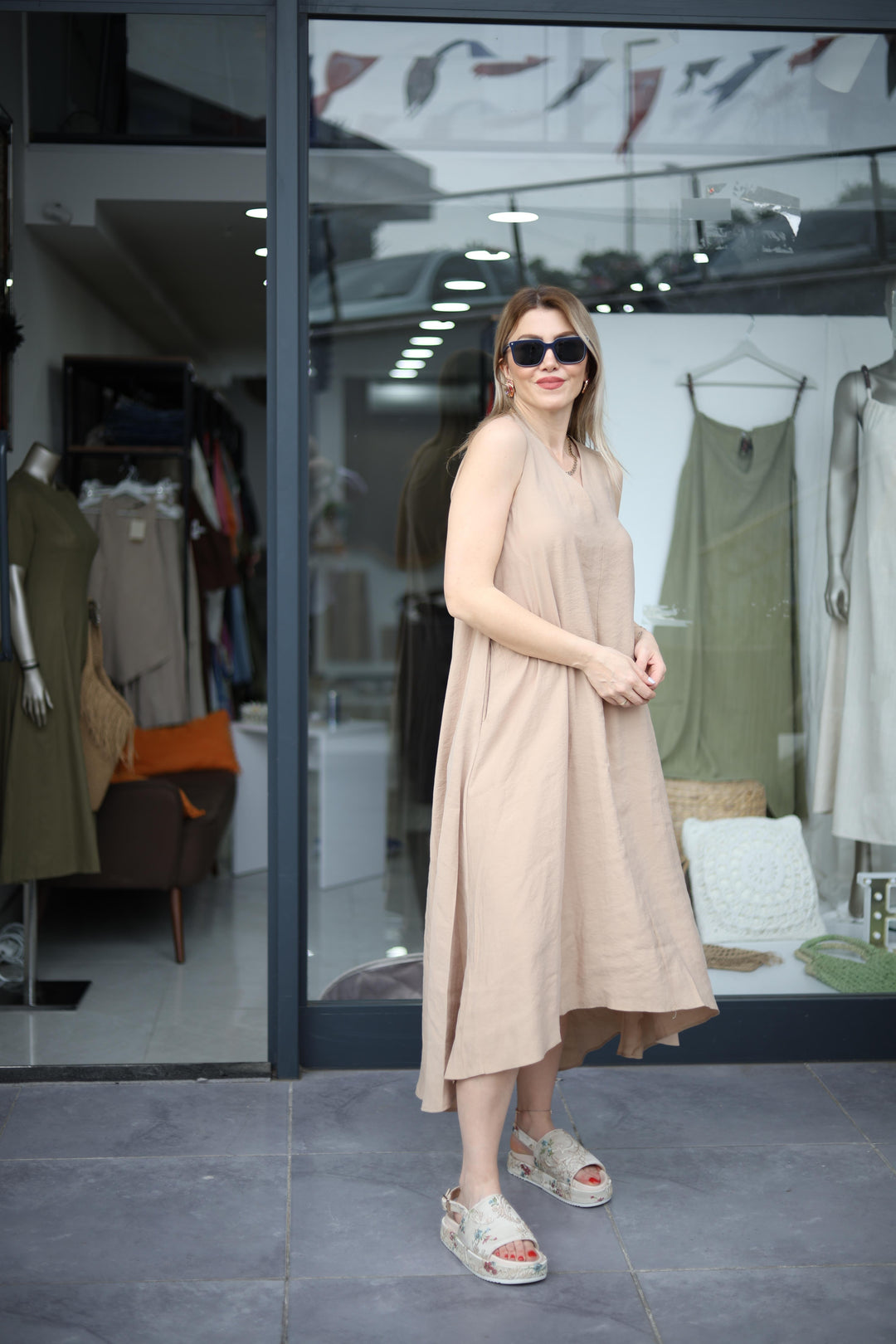 Tencel Kalın Askılı Elbiseler
