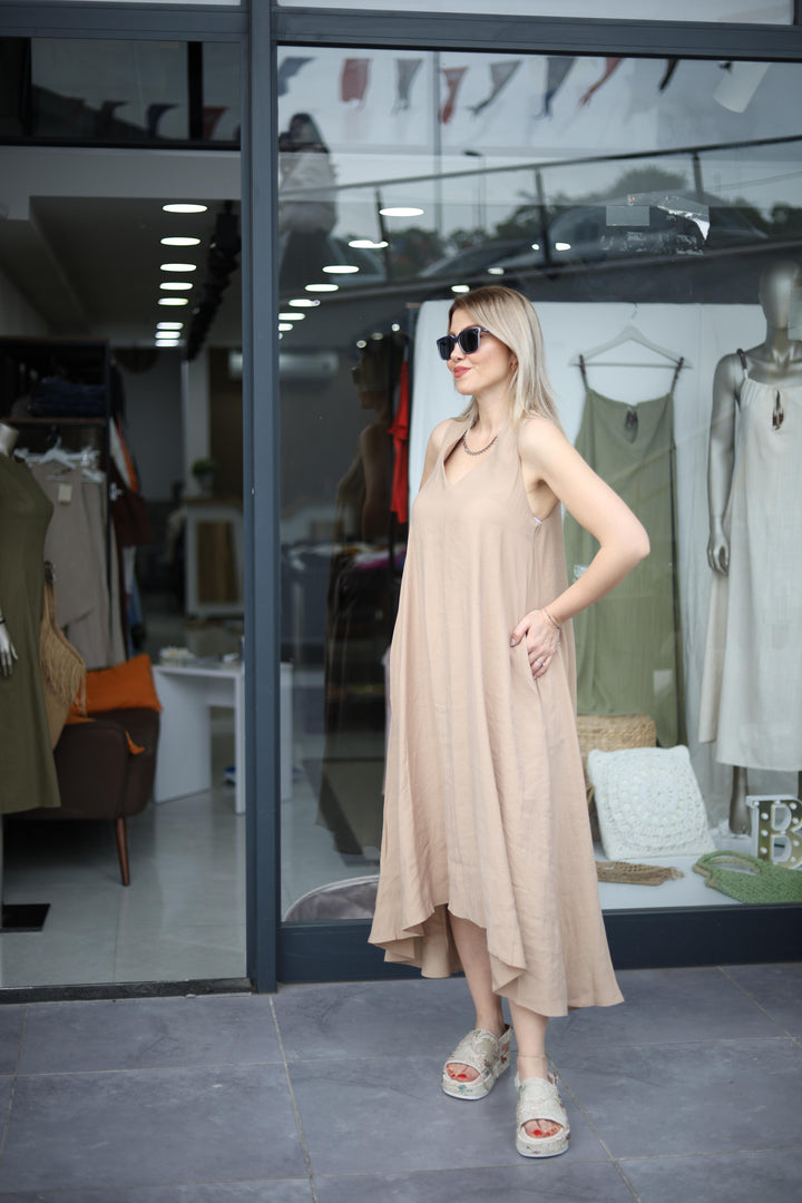 Tencel Kalın Askılı Elbiseler