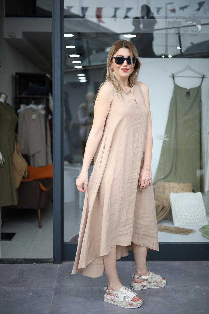 Tencel Kalın Askılı Elbiseler