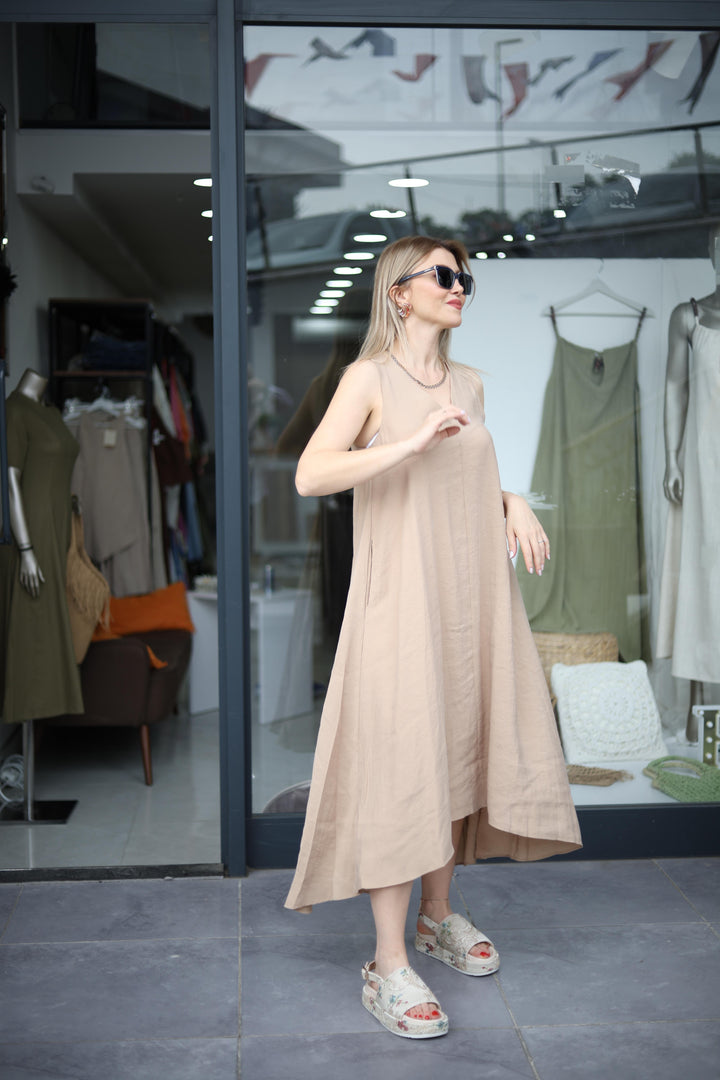 Tencel Kalın Askılı Elbiseler