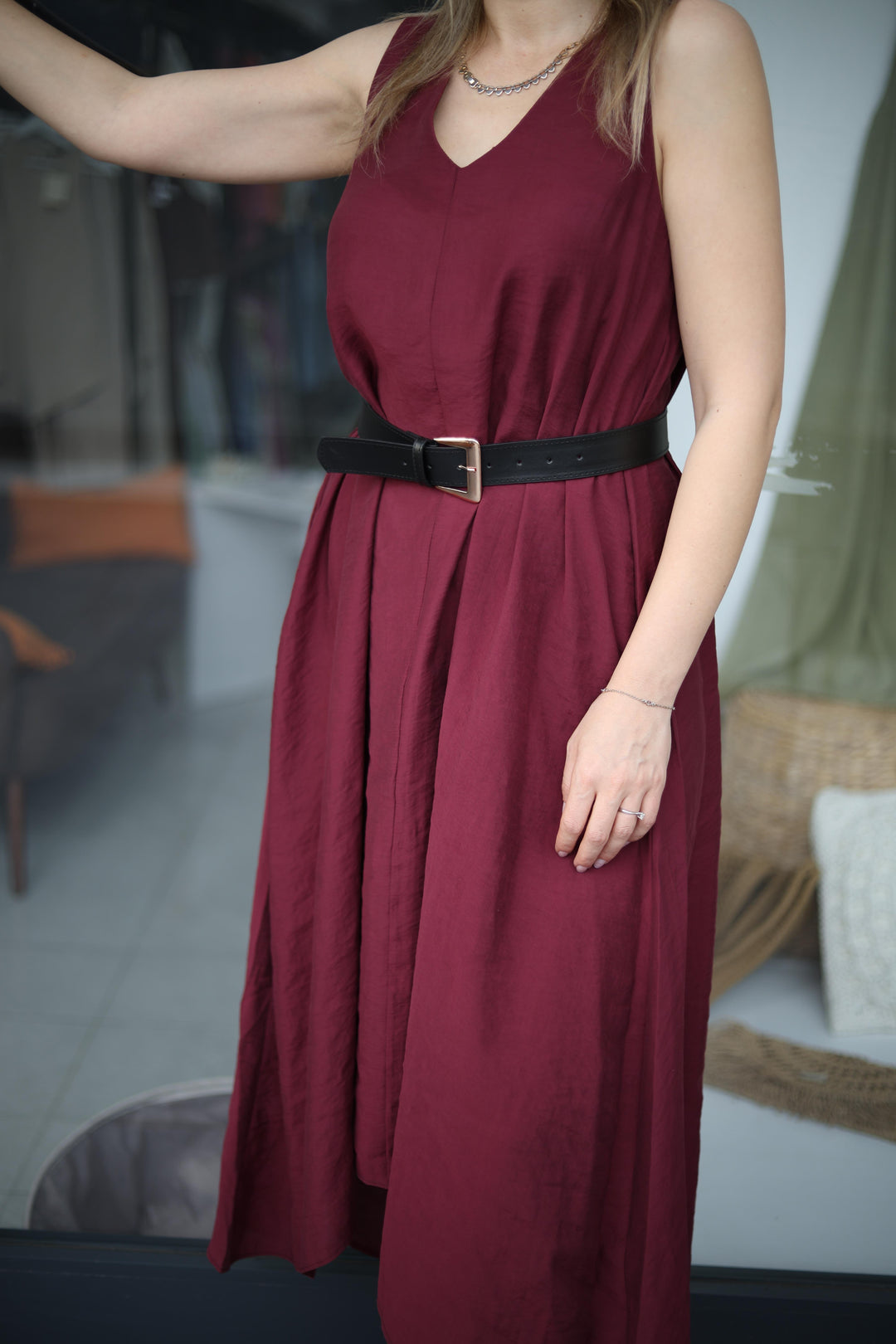 Tencel Kalın Askılı Elbiseler