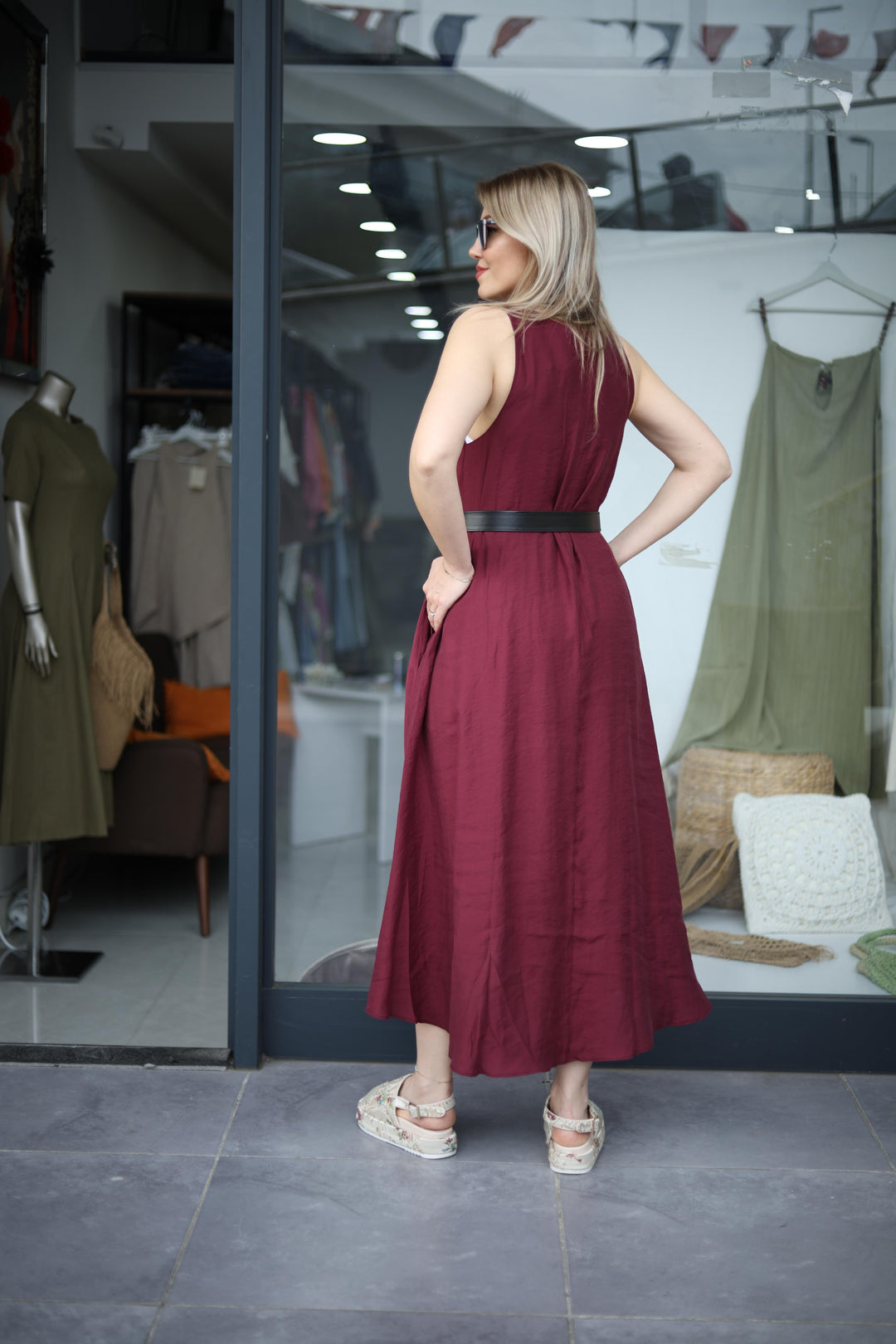 Tencel Kalın Askılı Elbiseler
