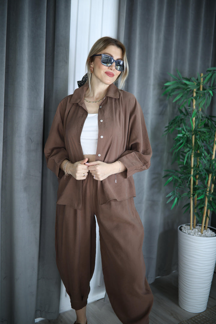 TENCEL PANTOLON GÖMLEK TAKIM