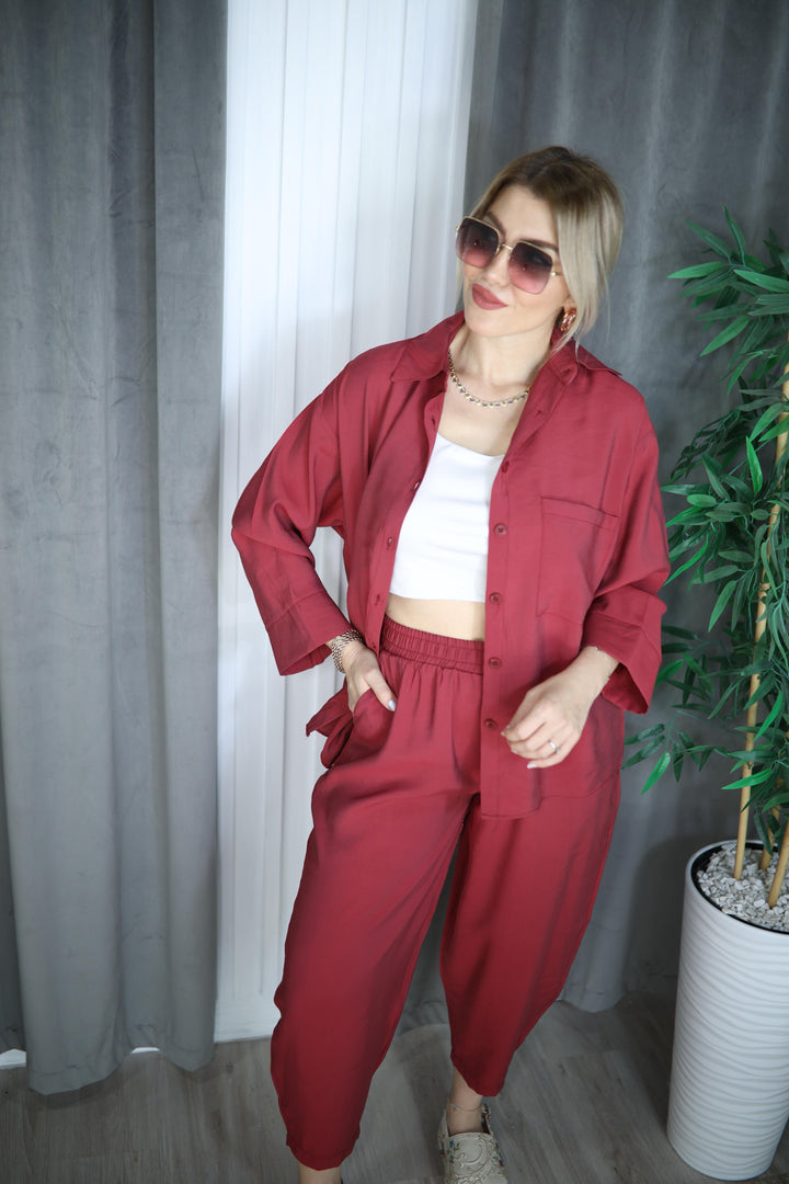 TENCEL PANTOLON GÖMLEK TAKIM