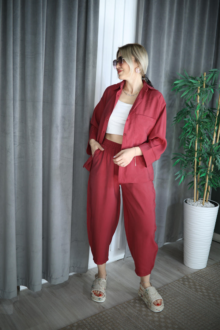 TENCEL PANTOLON GÖMLEK TAKIM