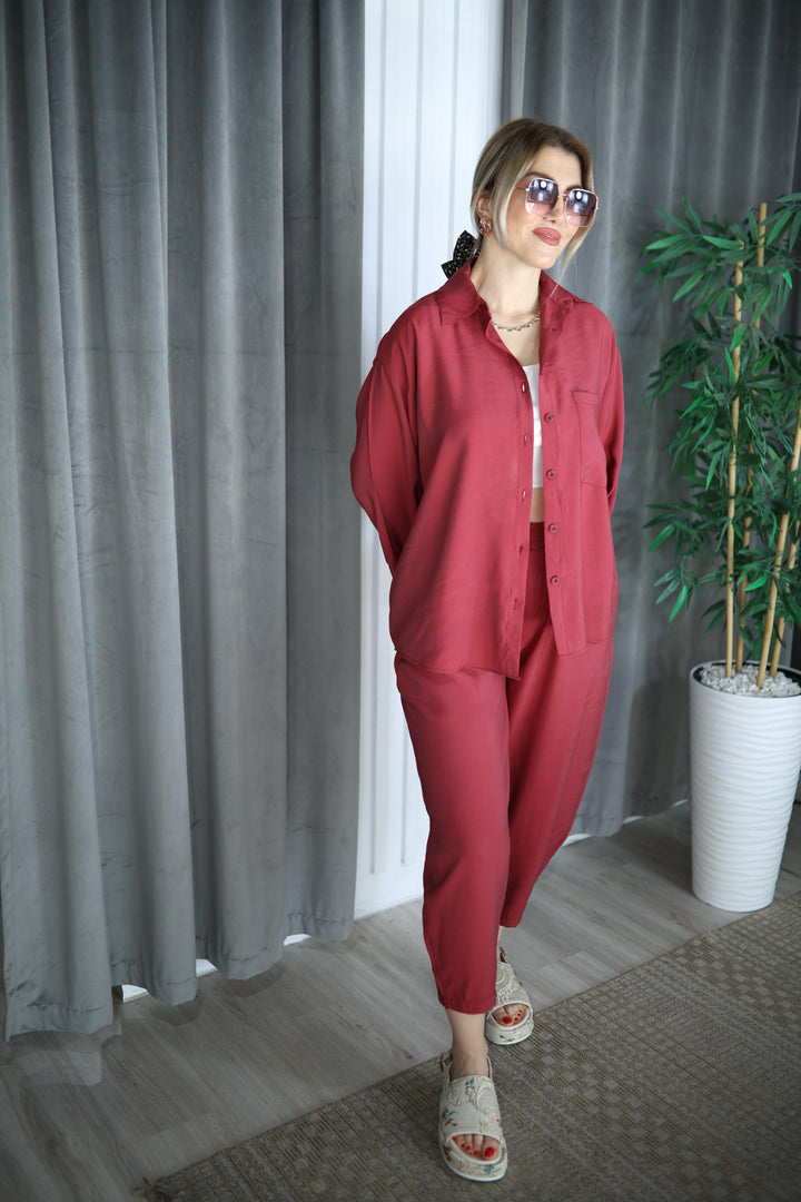 TENCEL PANTOLON GÖMLEK TAKIM
