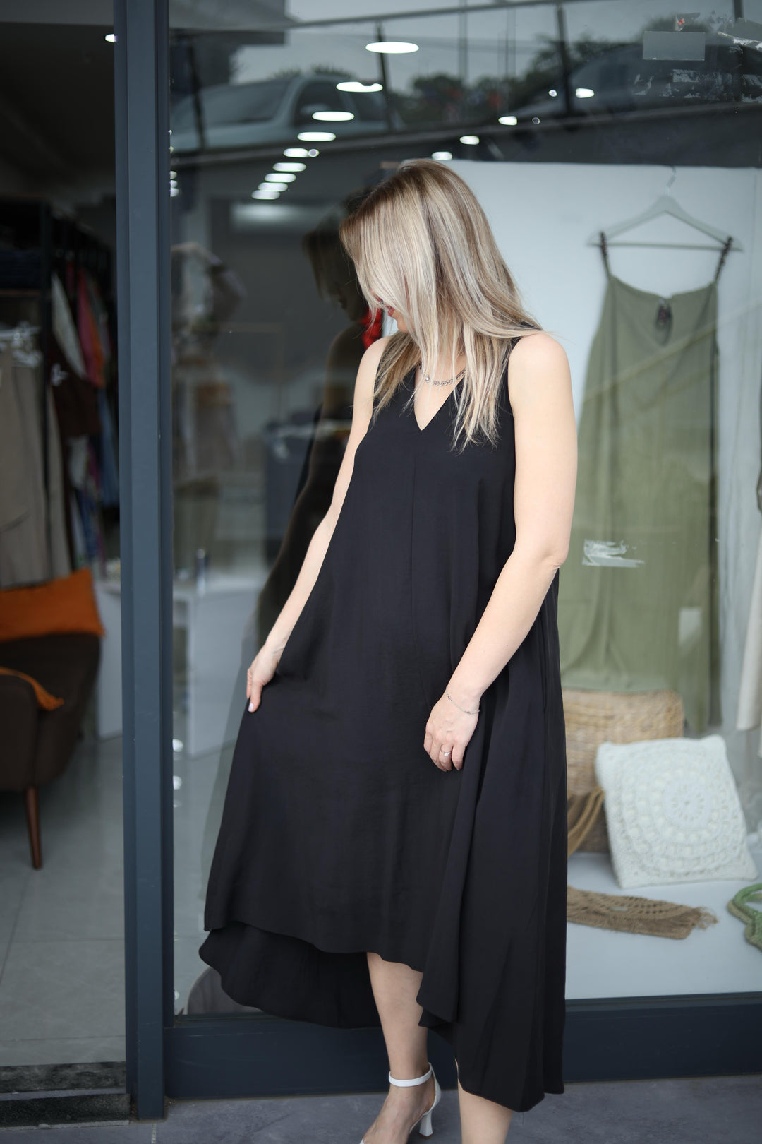 Tencel Kalın Askılı Elbiseler