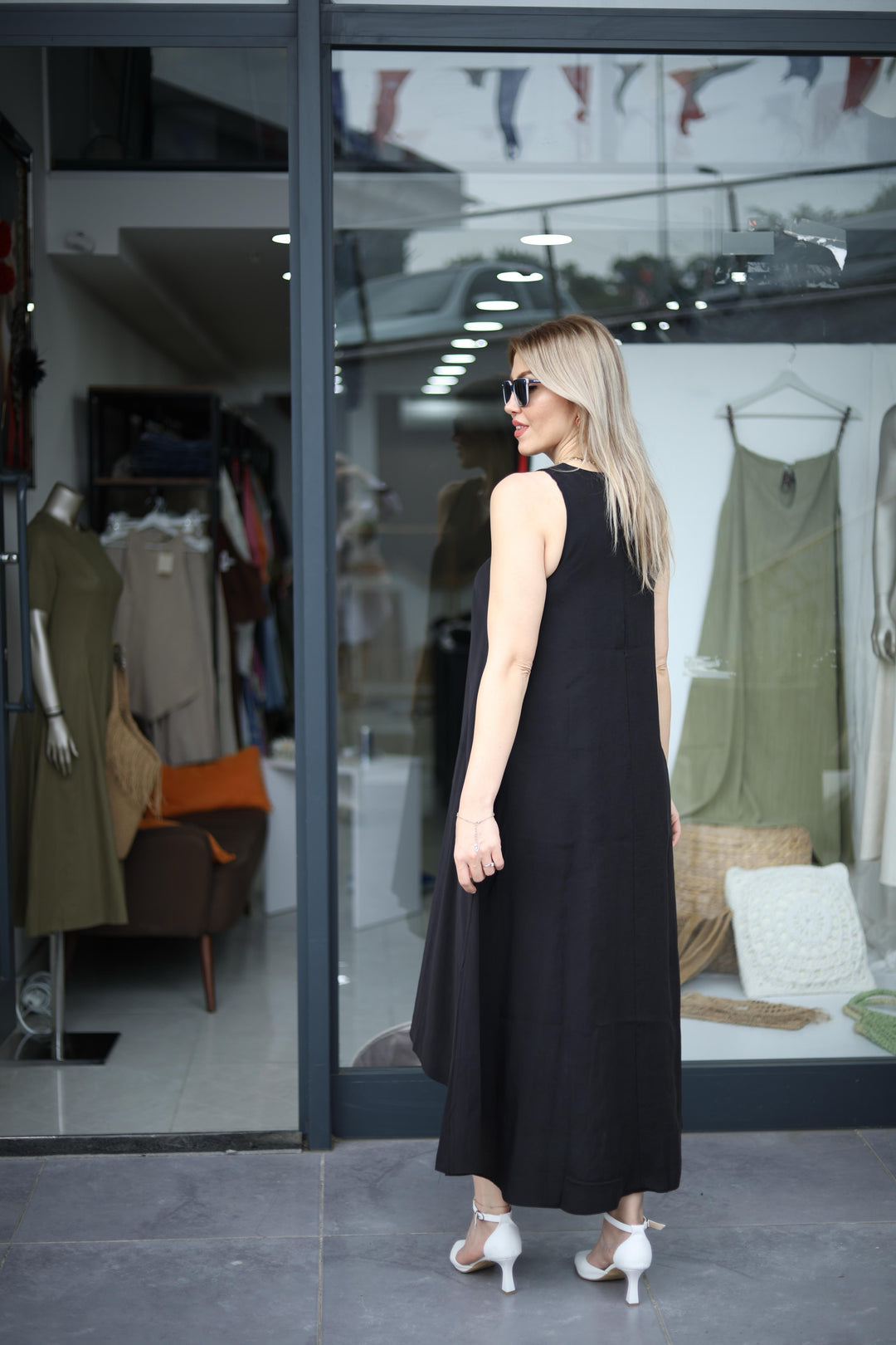 Tencel Kalın Askılı Elbiseler