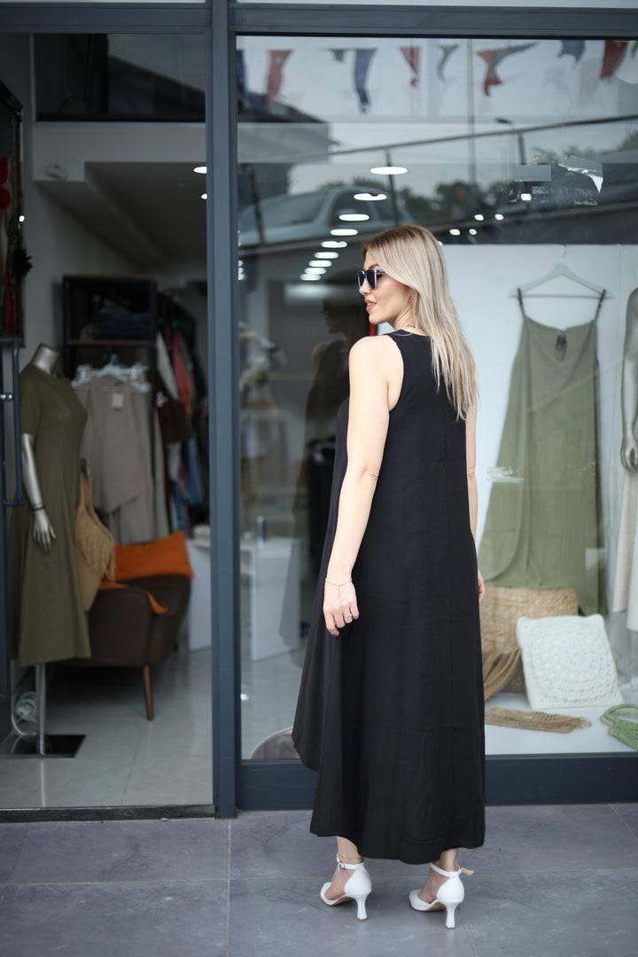 Tencel Kalın Askılı Elbiseler