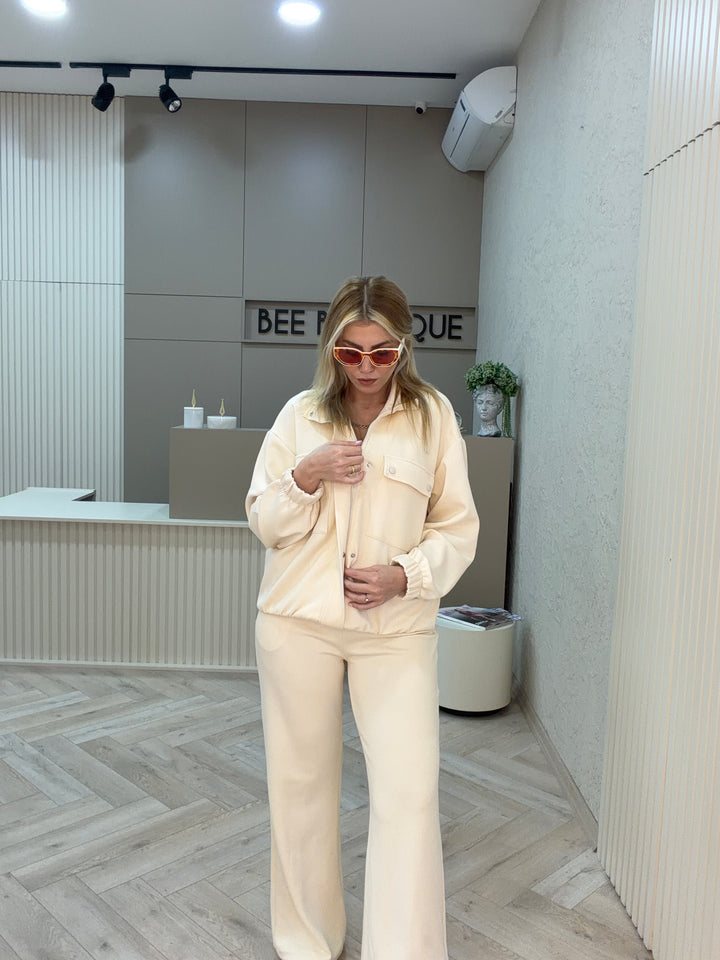 LASTİKLİ ŞERİTLİ EŞOFMAN TAKIM
