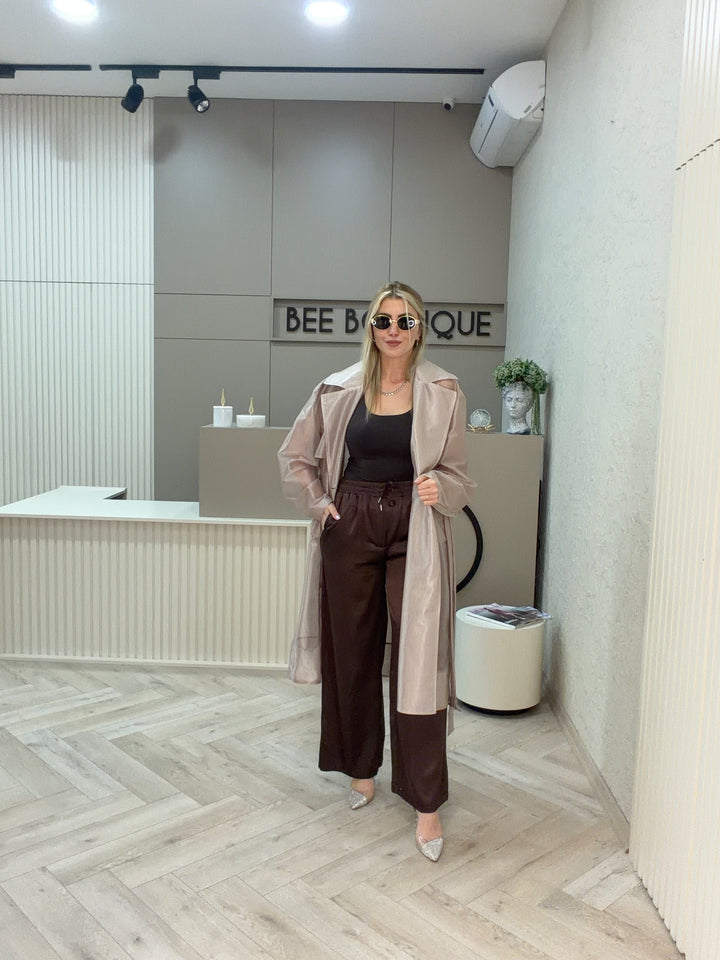 LASTİKLİ SATEN PANTOLON