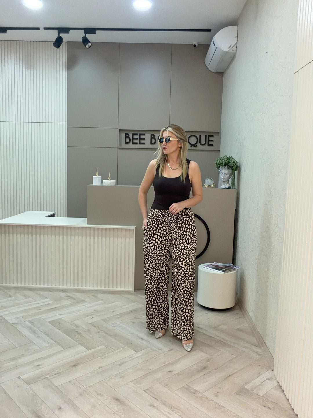 LASTİKLİ SATEN PANTOLON