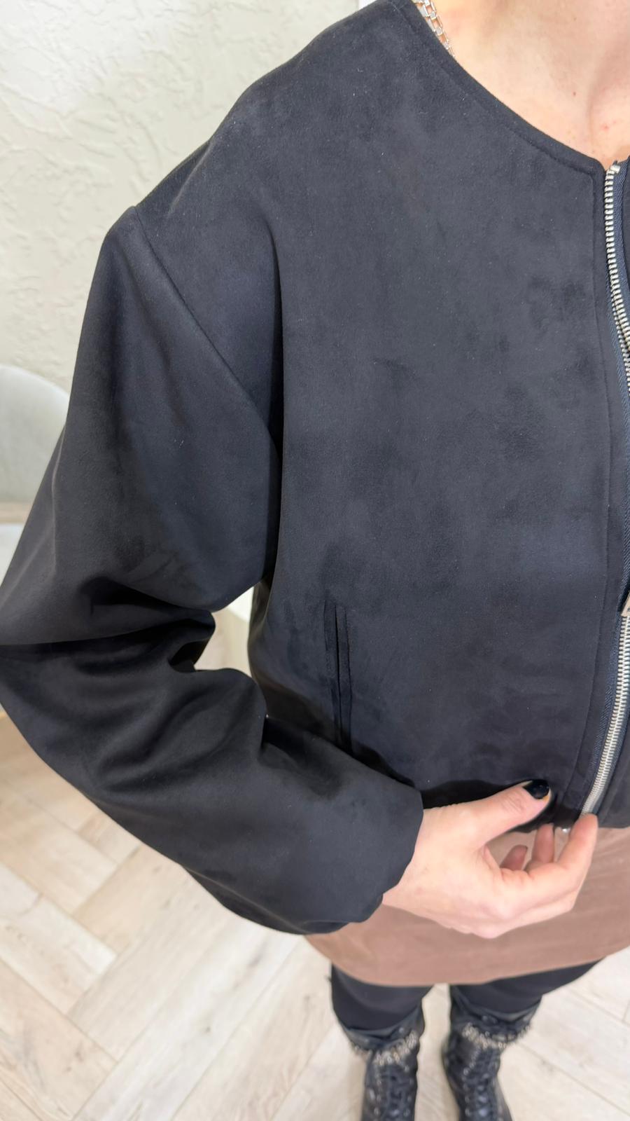 RBN NUBUK SİYAH BOMBER JACKET
