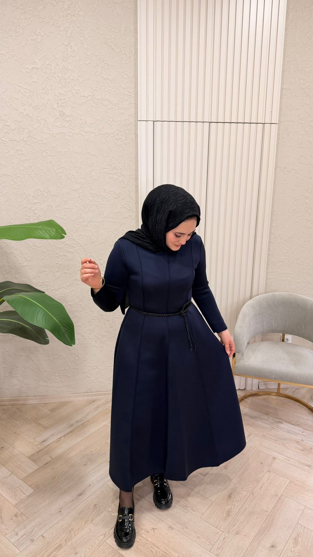 ÖRGÜ KEMERLİ SCUBA ELBİSE