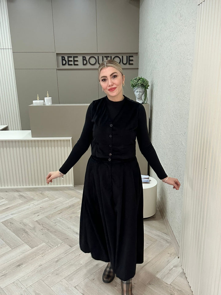 KADİFE YELEK ETEK TAKIM