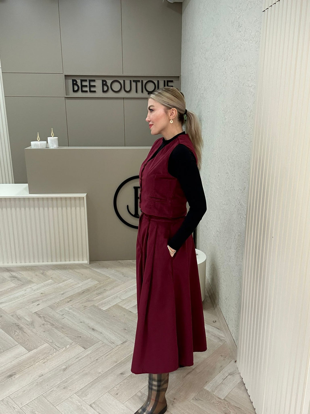 KADİFE YELEK ETEK TAKIM