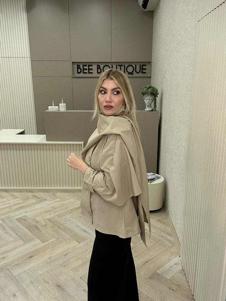 ŞAL YAKA TRENÇKOT