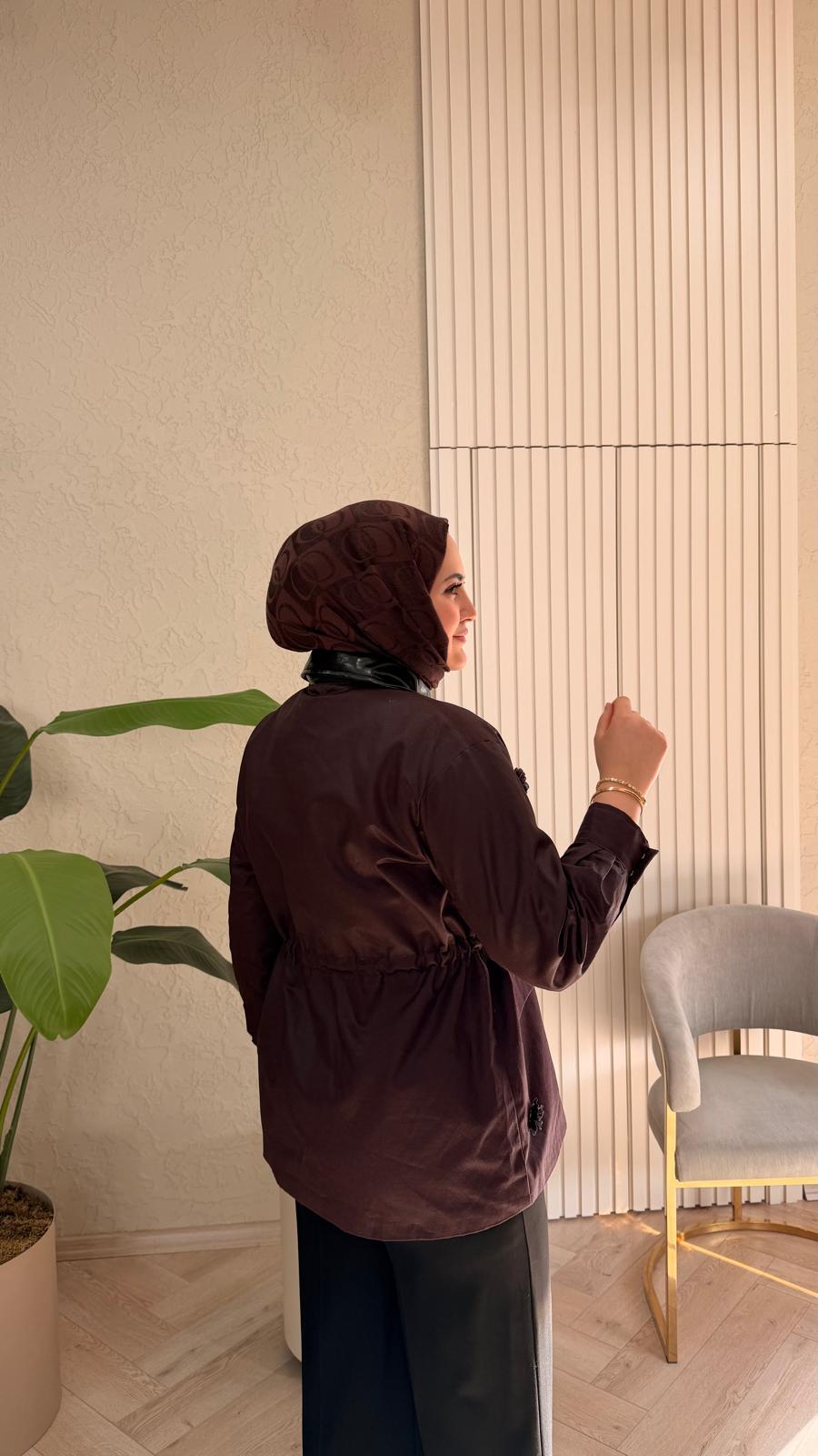 TASARIM TAŞ İŞLEMELİ BORDO CEKET