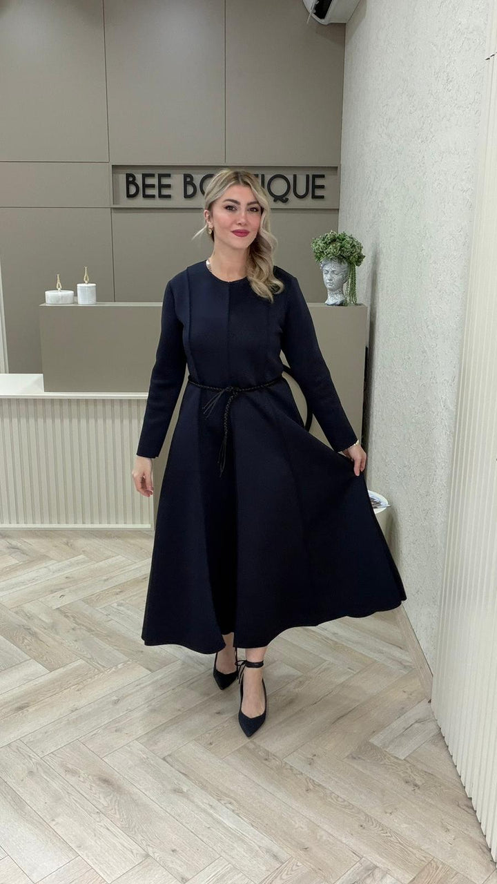 ÖRGÜ KEMERLİ SCUBA ELBİSE