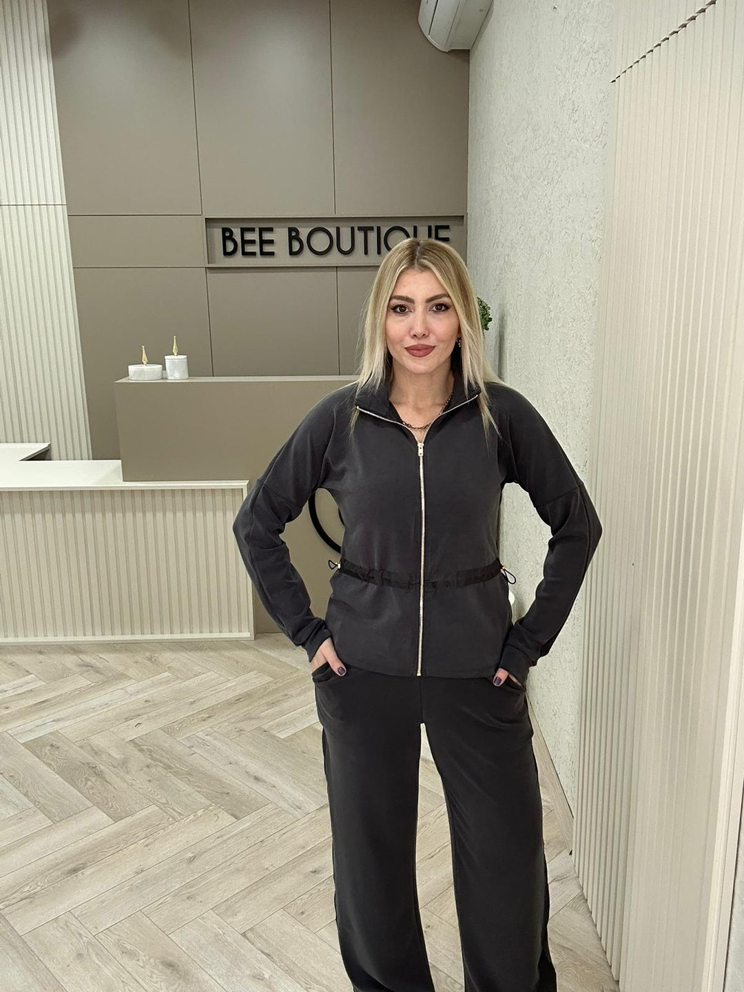 OYSH GRİ MODAL TENCEL EŞOFMAN TAKIMI