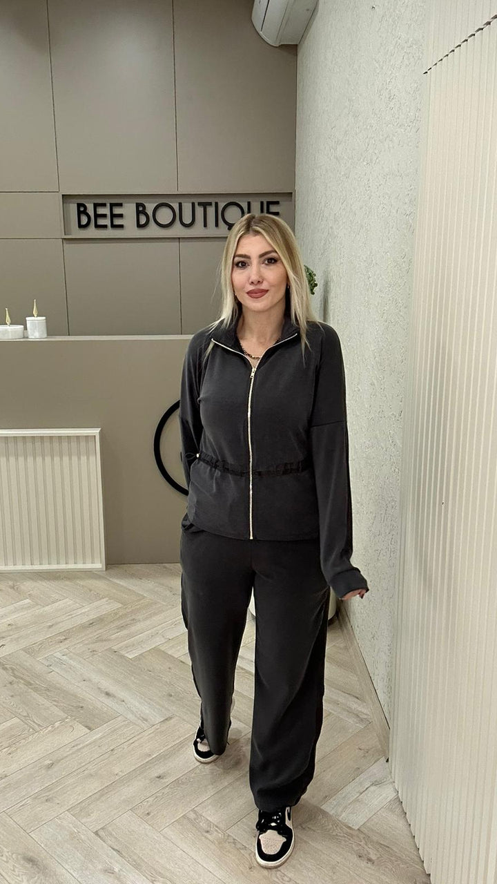 OYSH GRİ MODAL TENCEL EŞOFMAN TAKIMI