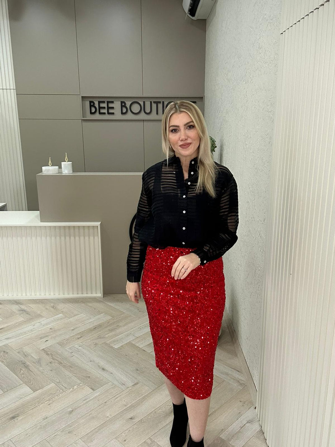 PAYETLİ YIRTMAÇLI  ETEK