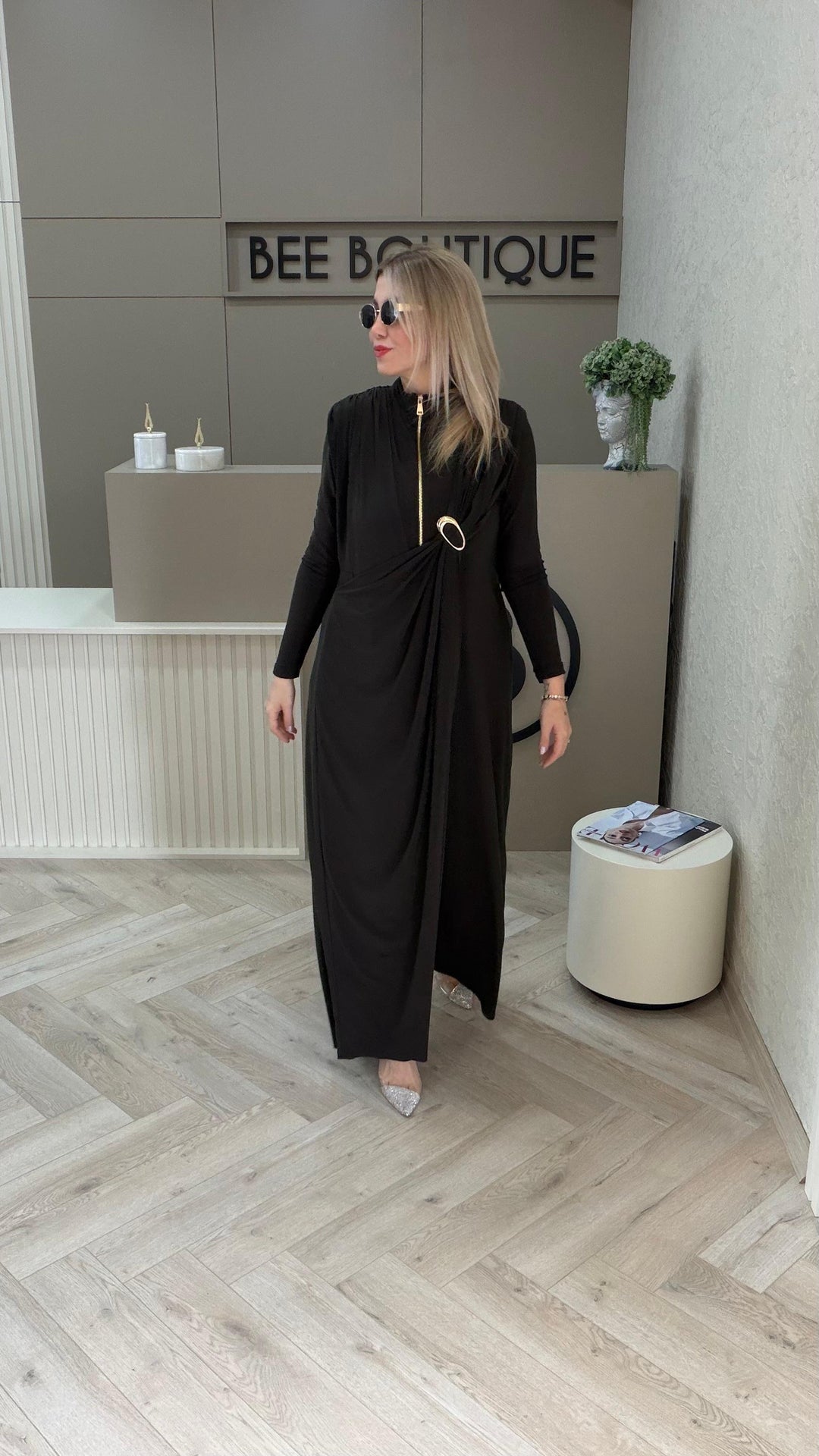 BÜZGÜLÜ PELERİN ELBİSE