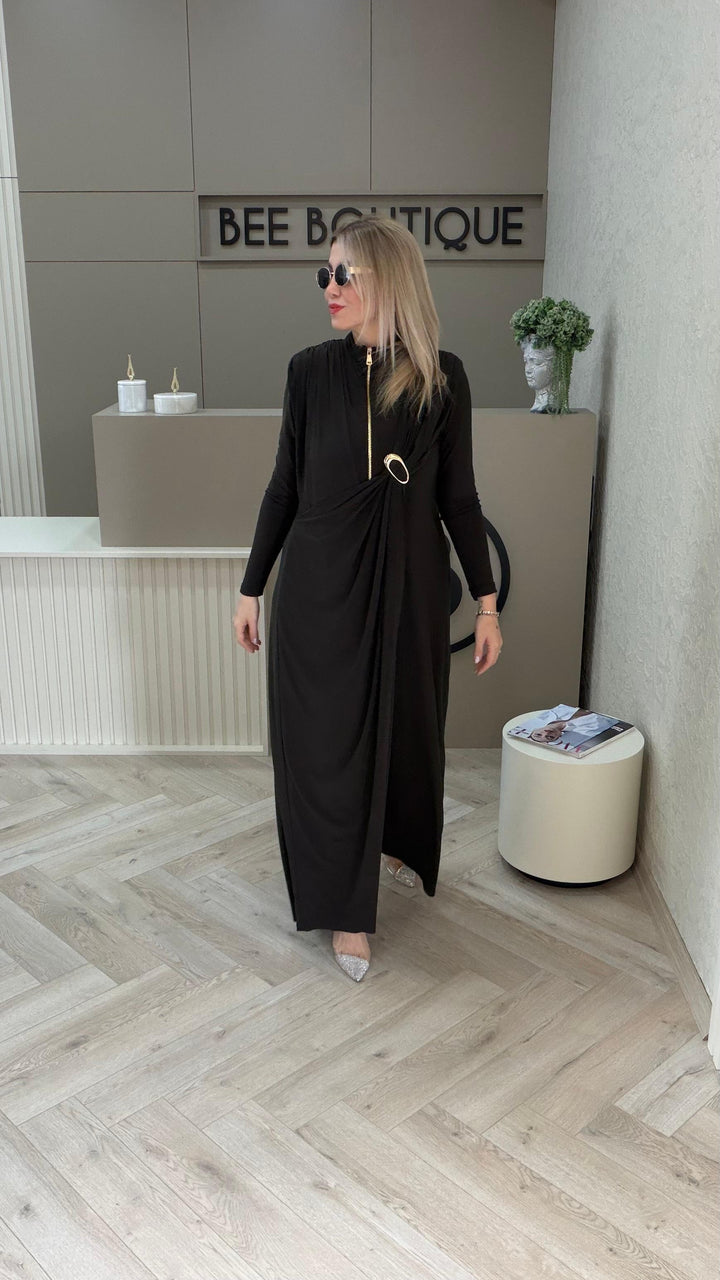 BÜZGÜLÜ PELERİN ELBİSE