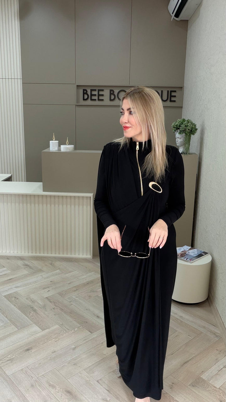 BÜZGÜLÜ PELERİN ELBİSE