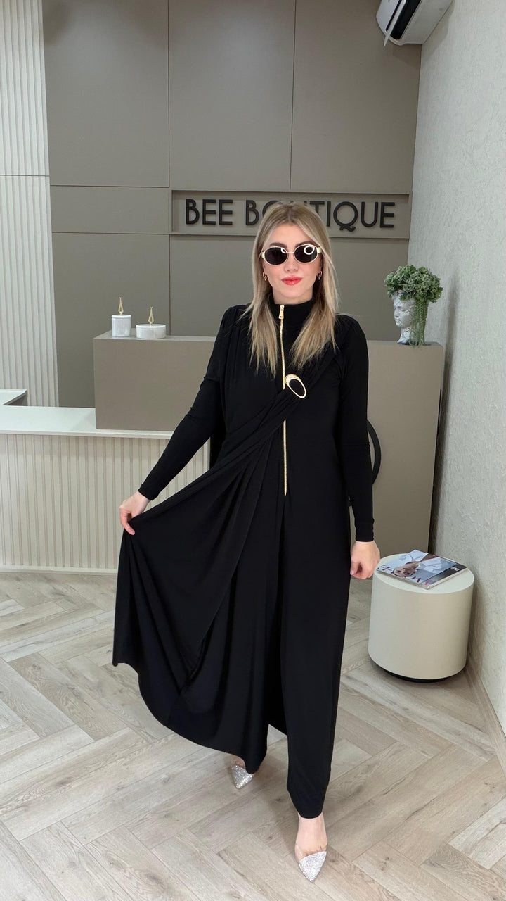 BÜZGÜLÜ PELERİN ELBİSE