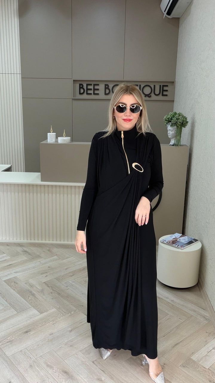 BÜZGÜLÜ PELERİN ELBİSE