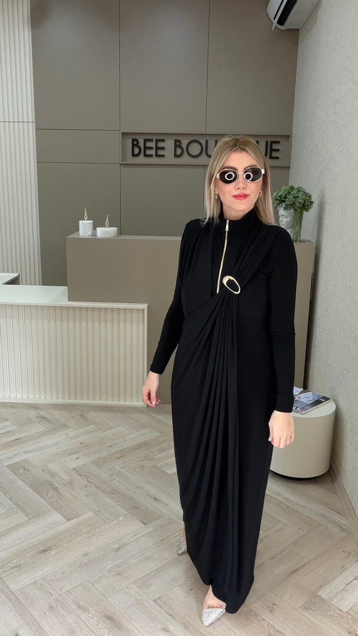 BÜZGÜLÜ PELERİN ELBİSE