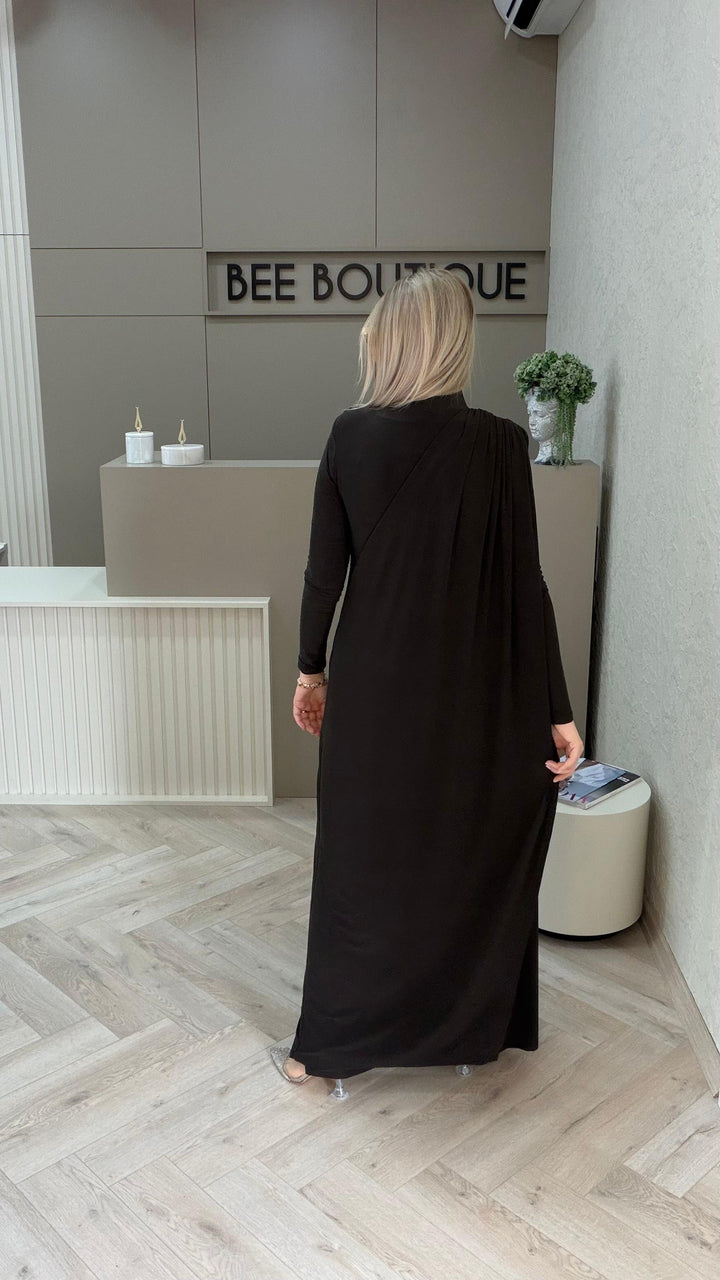 BÜZGÜLÜ PELERİN ELBİSE