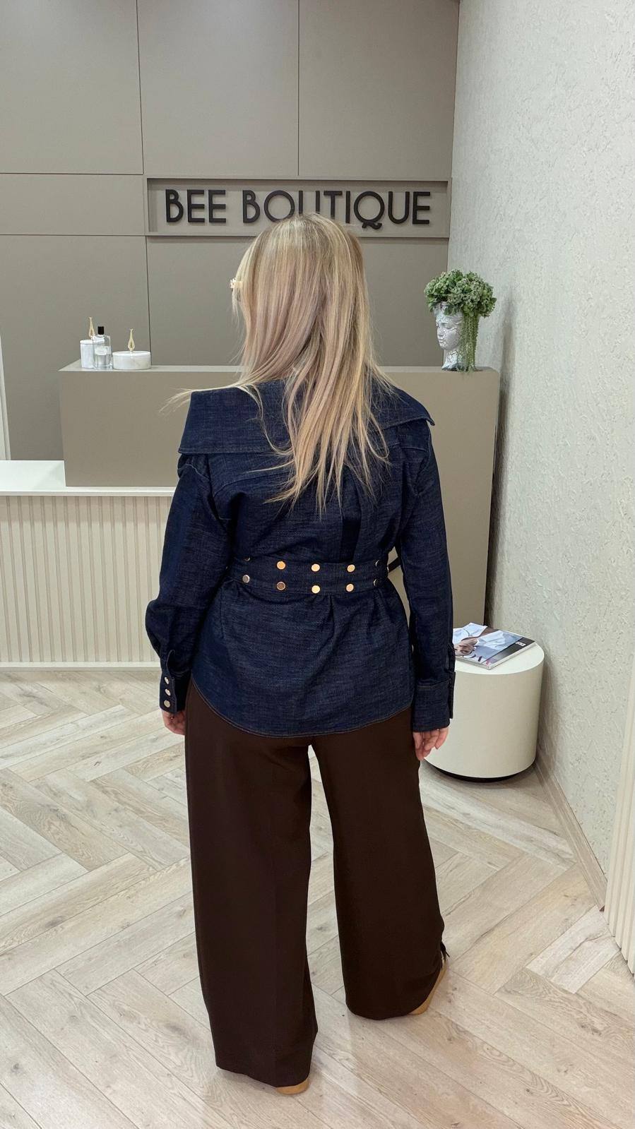 GOLD ÇIT ÇIT DETAYLI JEAN CEKET