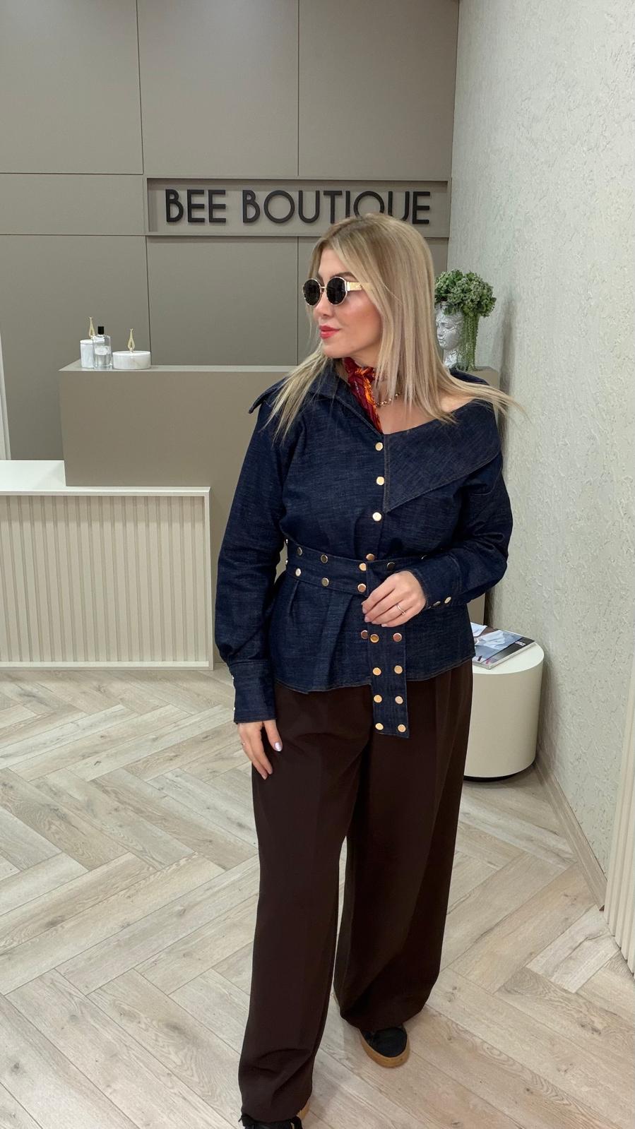 GOLD ÇIT ÇIT DETAYLI JEAN CEKET