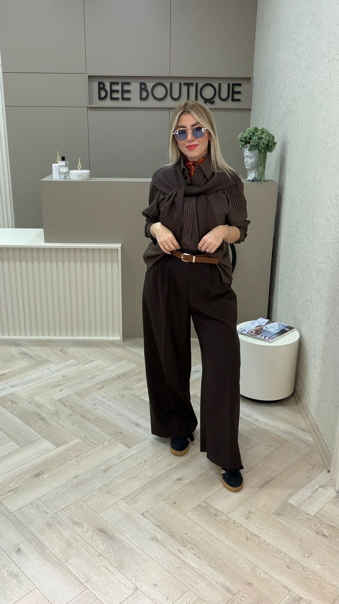 KEMERLİ PALAZZO PANTOLON