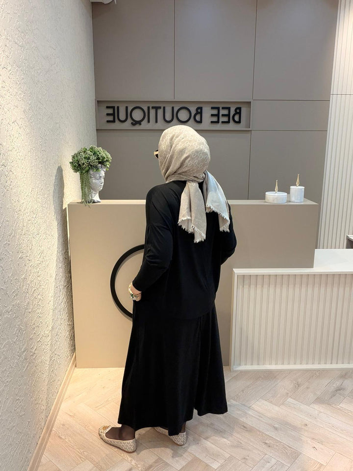 İNCE TENCEL KUMAŞ BASİC ETEKLİ TAKIM