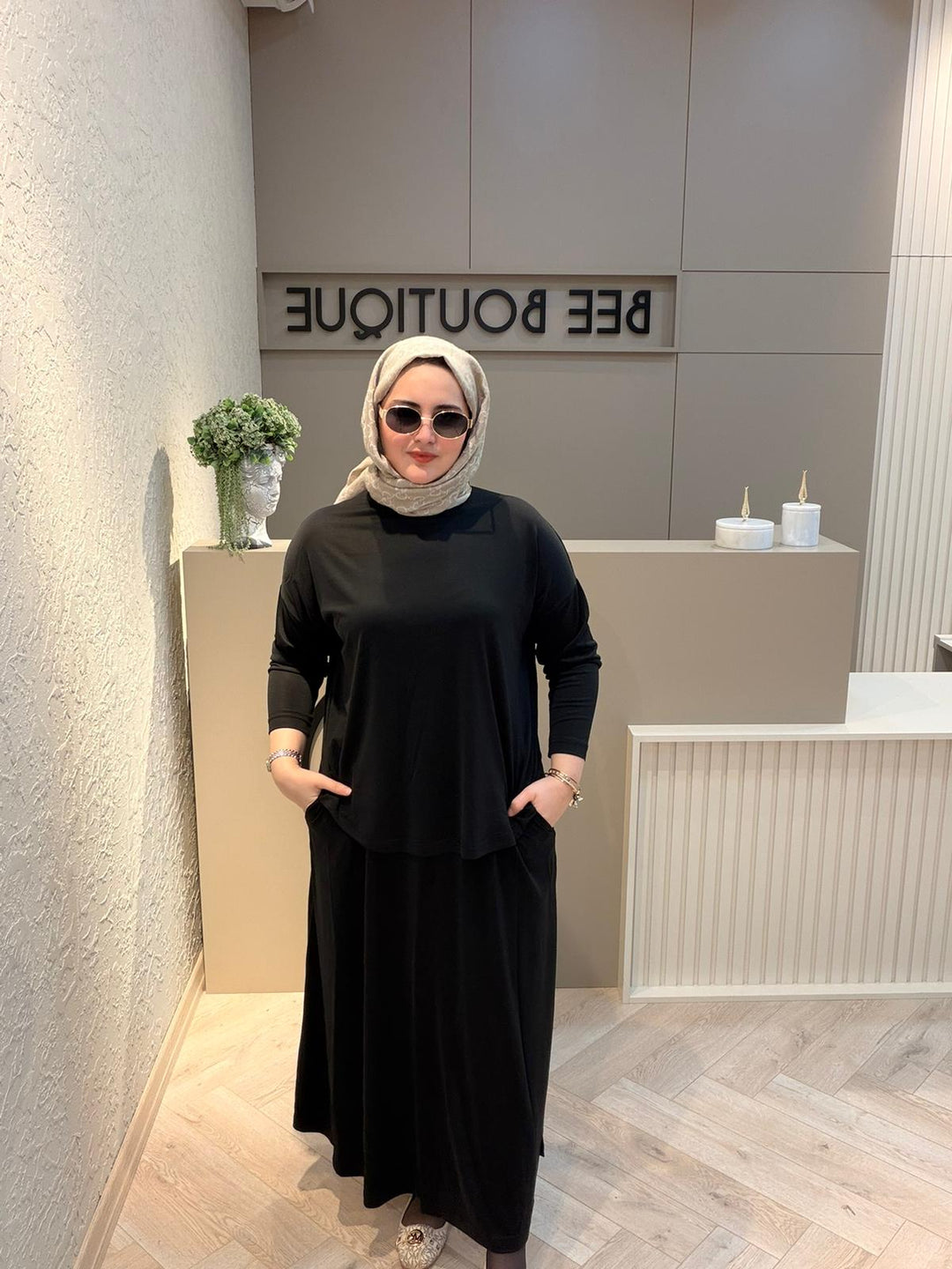 İNCE TENCEL KUMAŞ BASİC ETEKLİ TAKIM