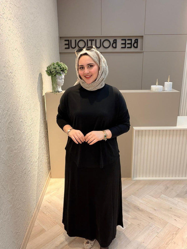 İNCE TENCEL KUMAŞ BASİC ETEKLİ TAKIM