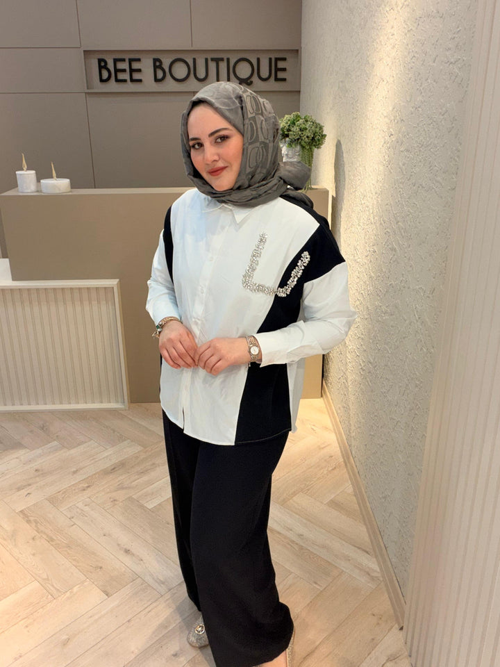 TAŞ İŞLEMELİ GÖMLEK