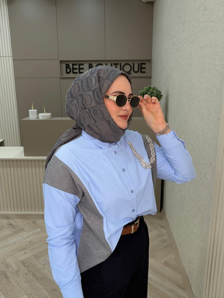 TAŞ İŞLEMELİ GÖMLEK
