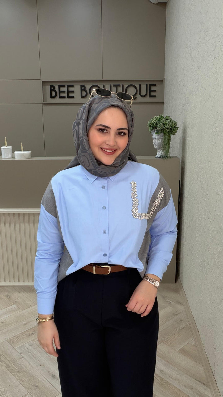 TAŞ İŞLEMELİ GÖMLEK