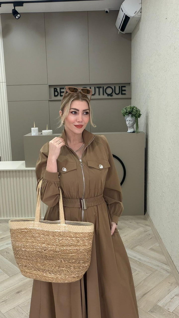 KEMERLİ PARAŞÜT ELBİSE