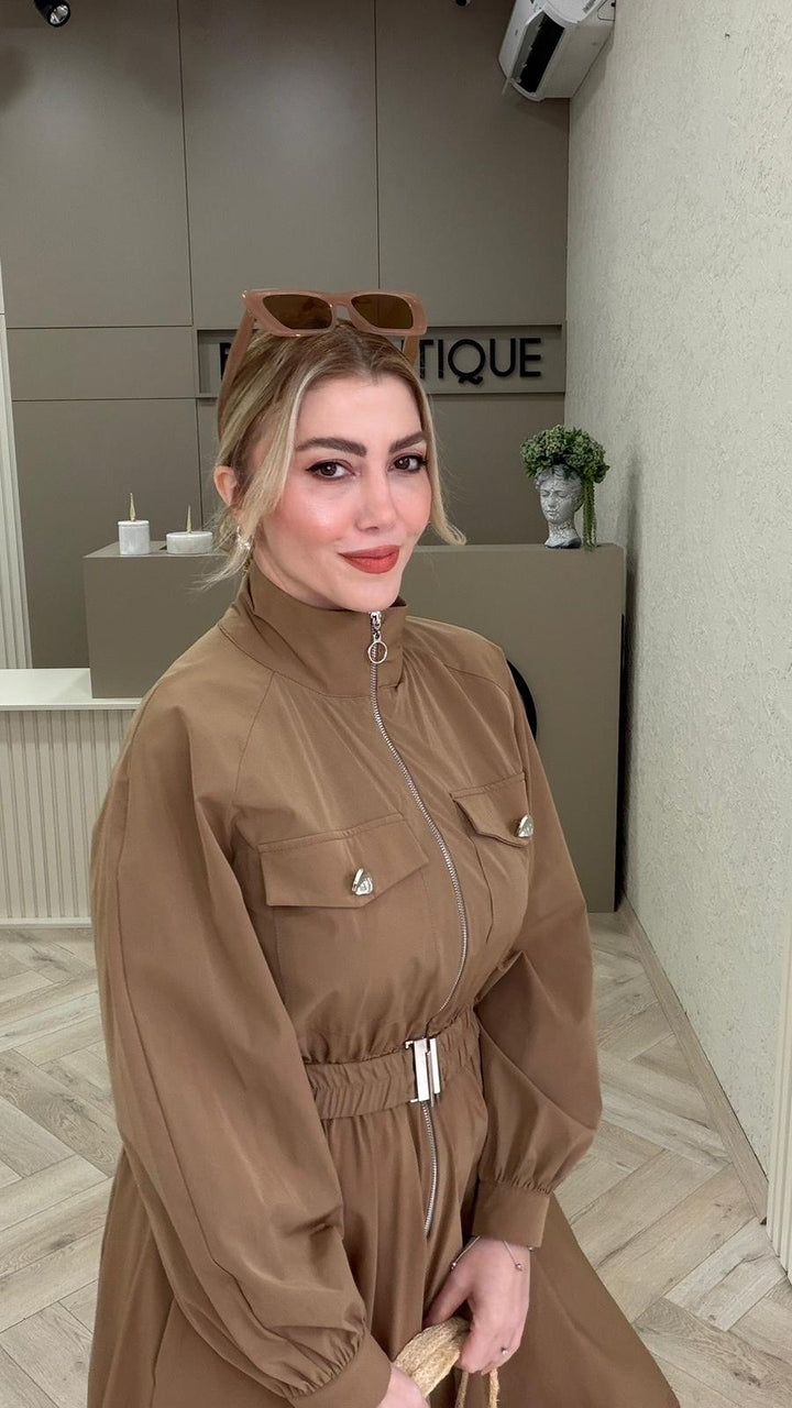 KEMERLİ PARAŞÜT ELBİSE