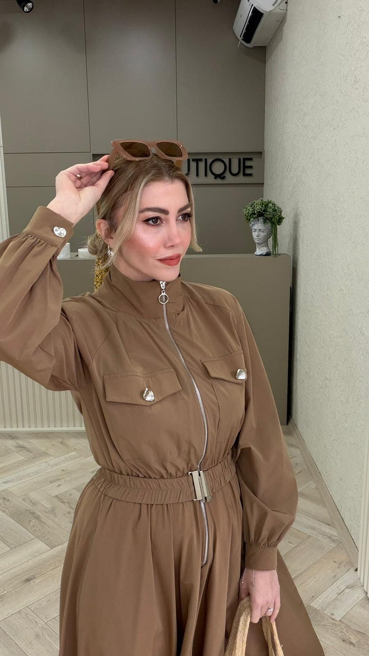 KEMERLİ PARAŞÜT ELBİSE