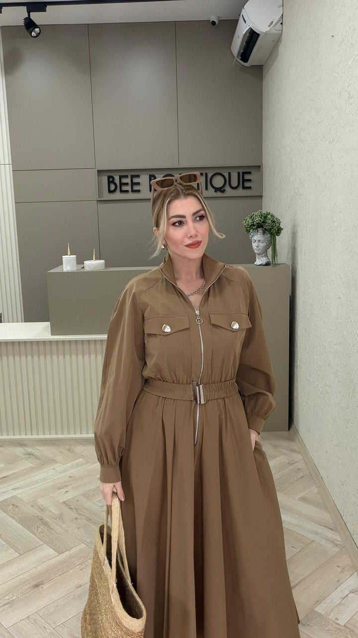 KEMERLİ PARAŞÜT ELBİSE