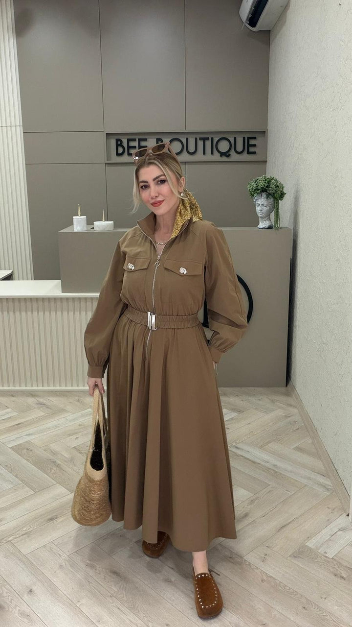 KEMERLİ PARAŞÜT ELBİSE