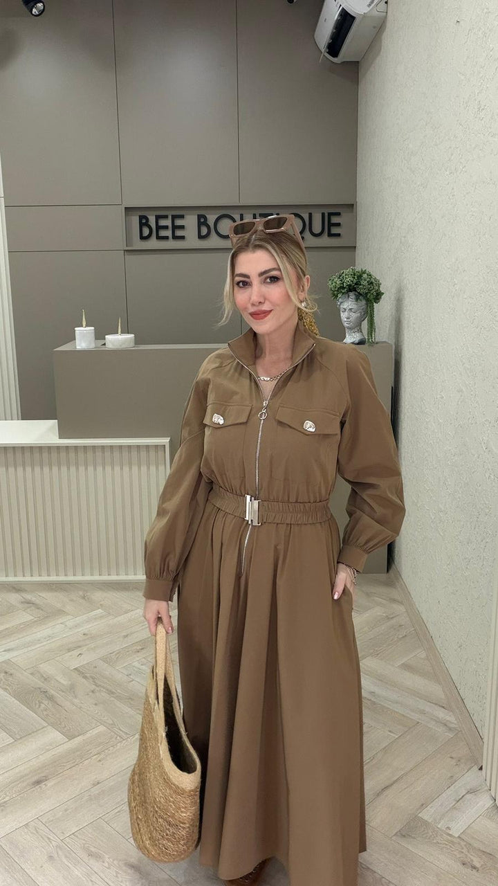 KEMERLİ PARAŞÜT ELBİSE
