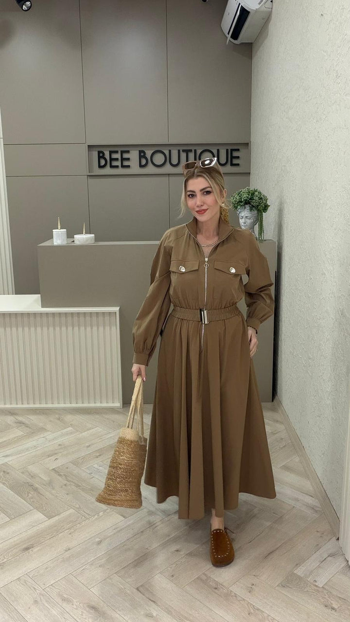 KEMERLİ PARAŞÜT ELBİSE