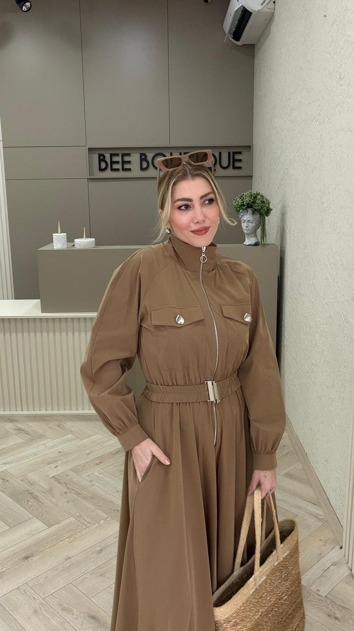 KEMERLİ PARAŞÜT ELBİSE